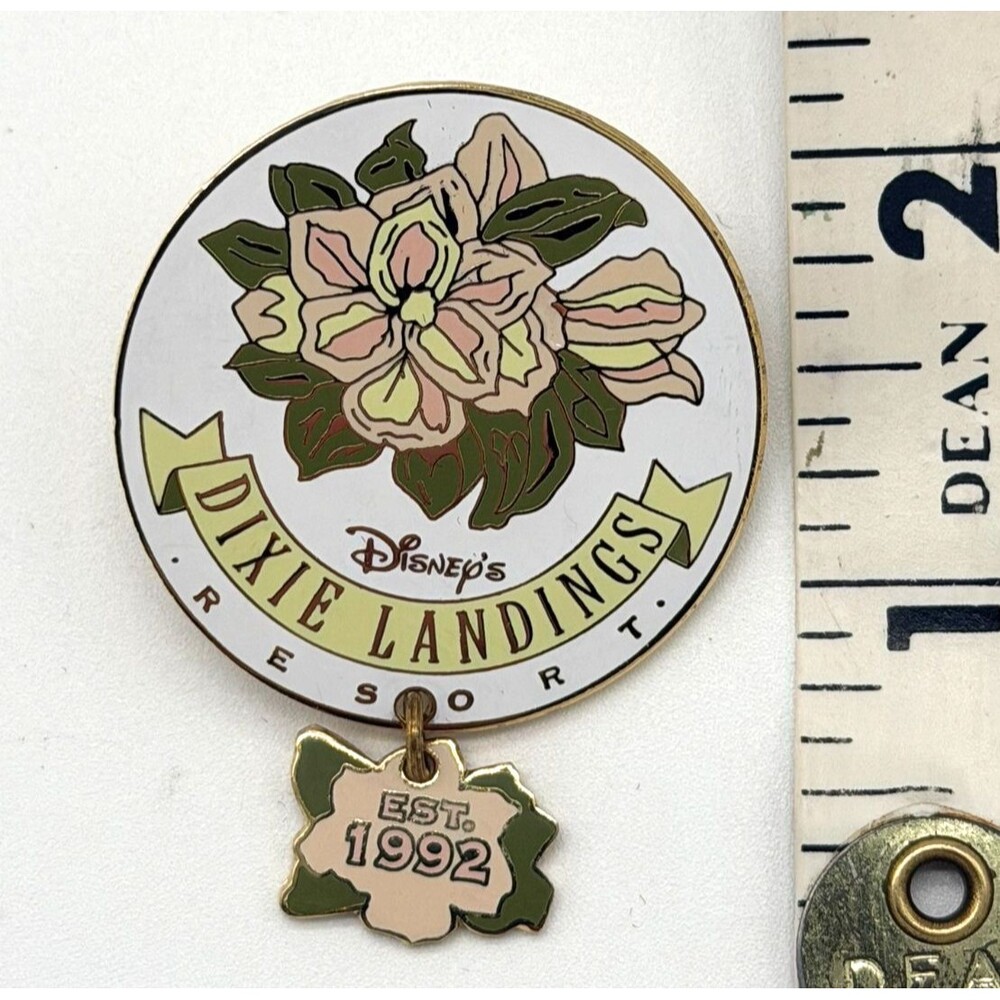 Disney Dixie Landings Resort Magnolia Pin Est 1992 Dangle 2001 Start of Big